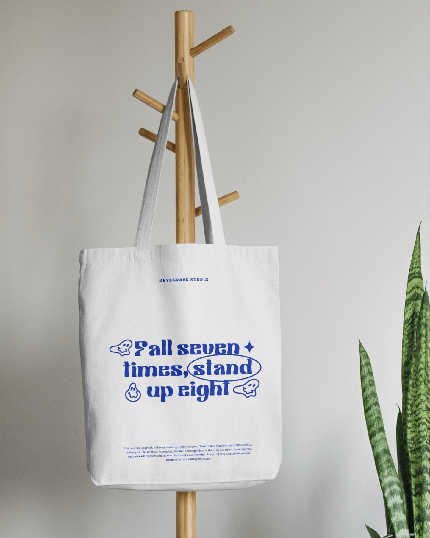 Fall 7 Times Stand Up 8 | Cotton Canvas Tote Bag
