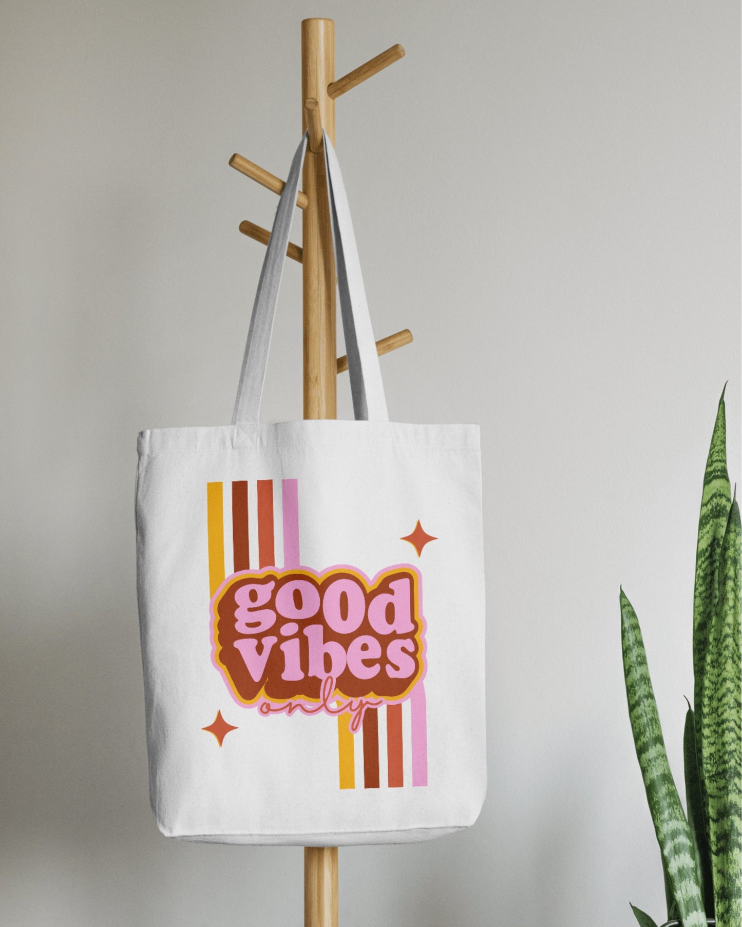 Good Vibes Only - Retro | Cotton Canvas Tote Bag