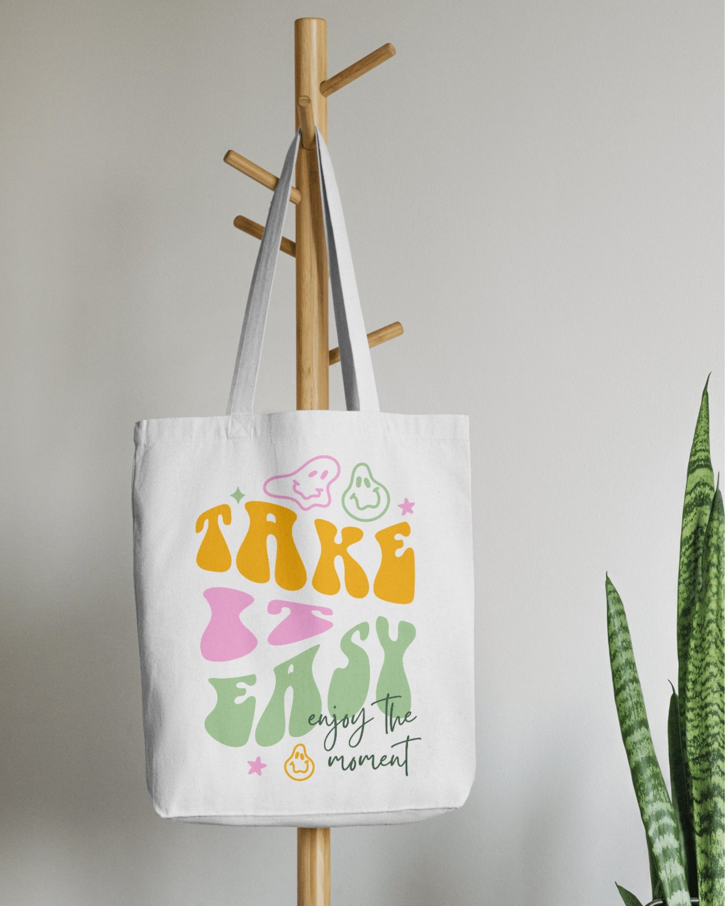 Take It Easy - Groovy | Cotton Canvas Tote Bag