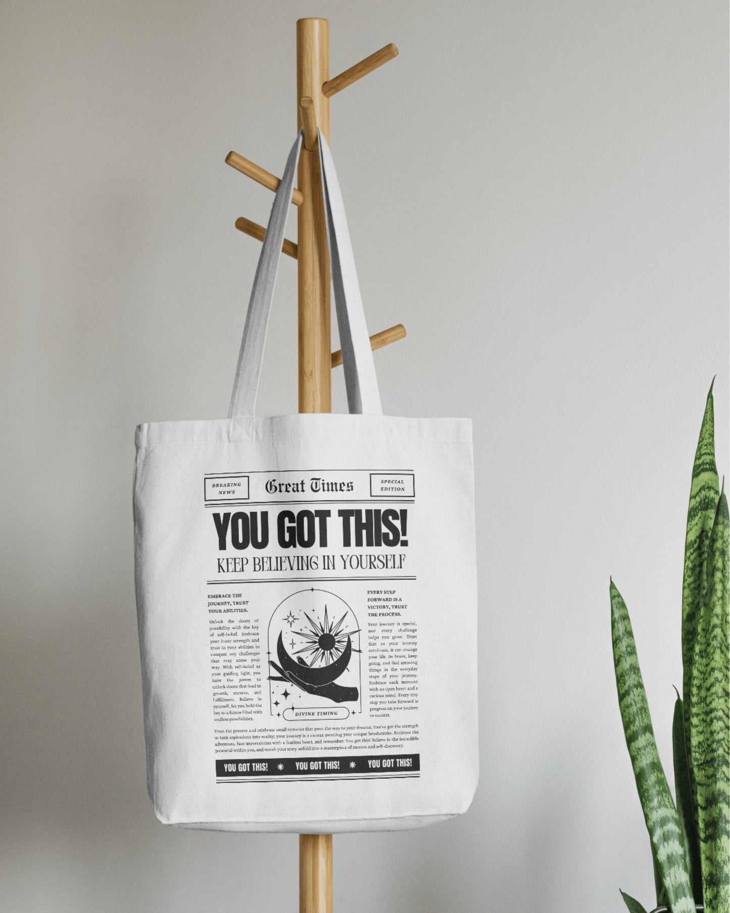 You Got This - Aesthetic Newspaper | Cotton Canvas Tote Bag