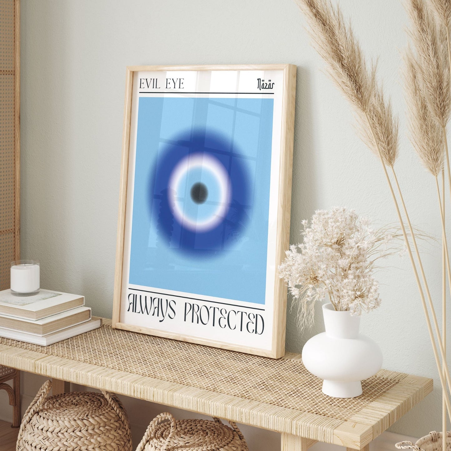 Evil Eye Blue Aura Poster