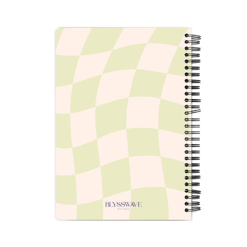 One Day At A Time Groovy Aesthetic Notebook