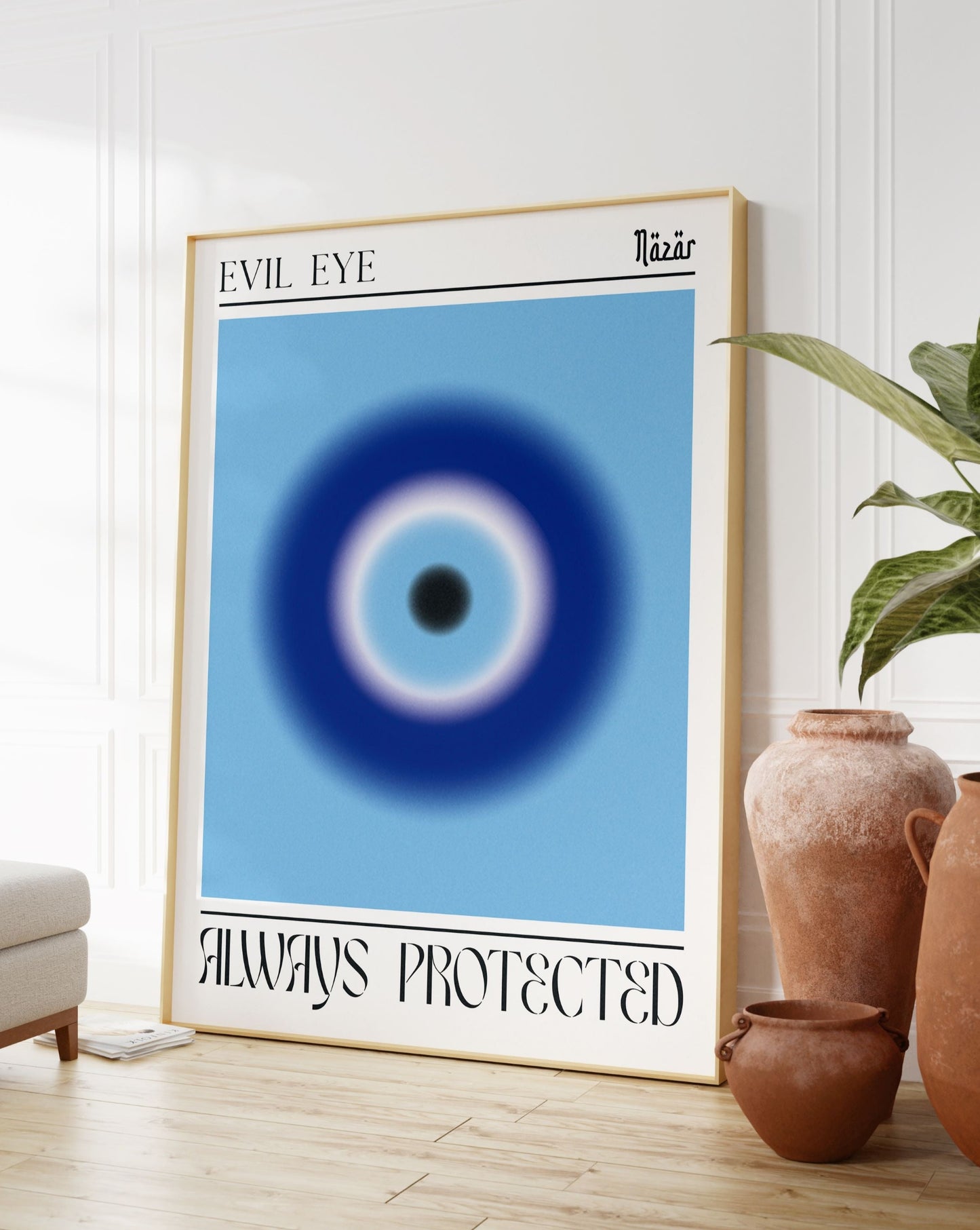 Evil Eye Blue Aura Poster