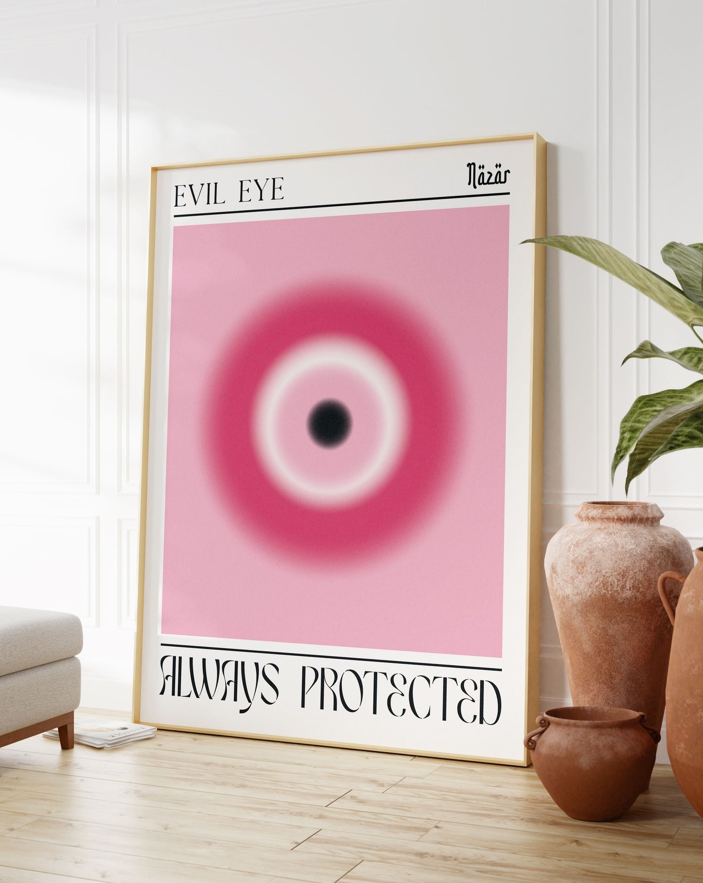 Evil Eye Pink Aura Poster
