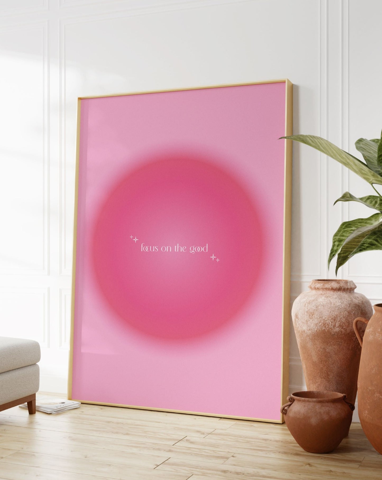 Focus On The Good Pink Aura Poster