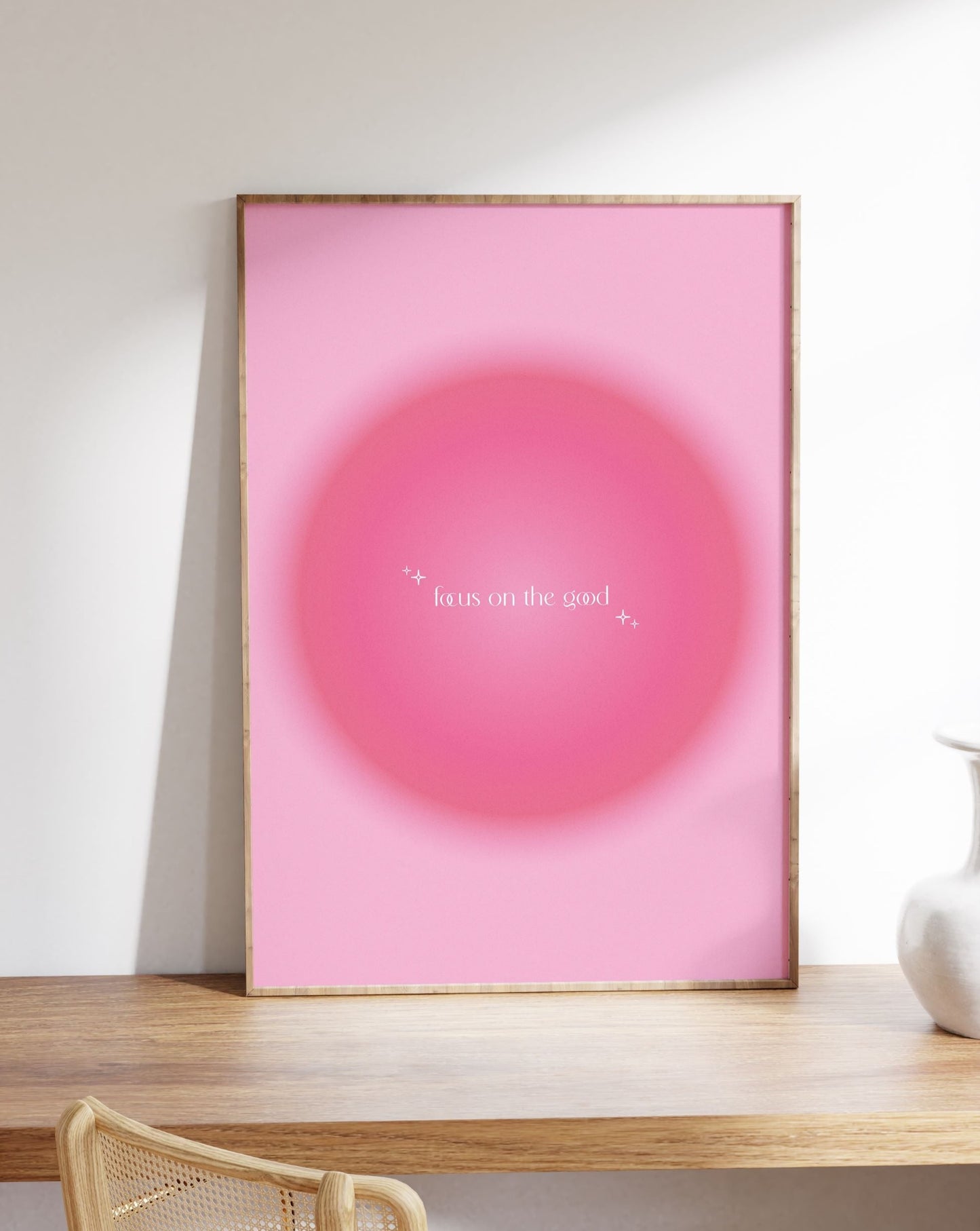 Focus On The Good Pink Aura Poster