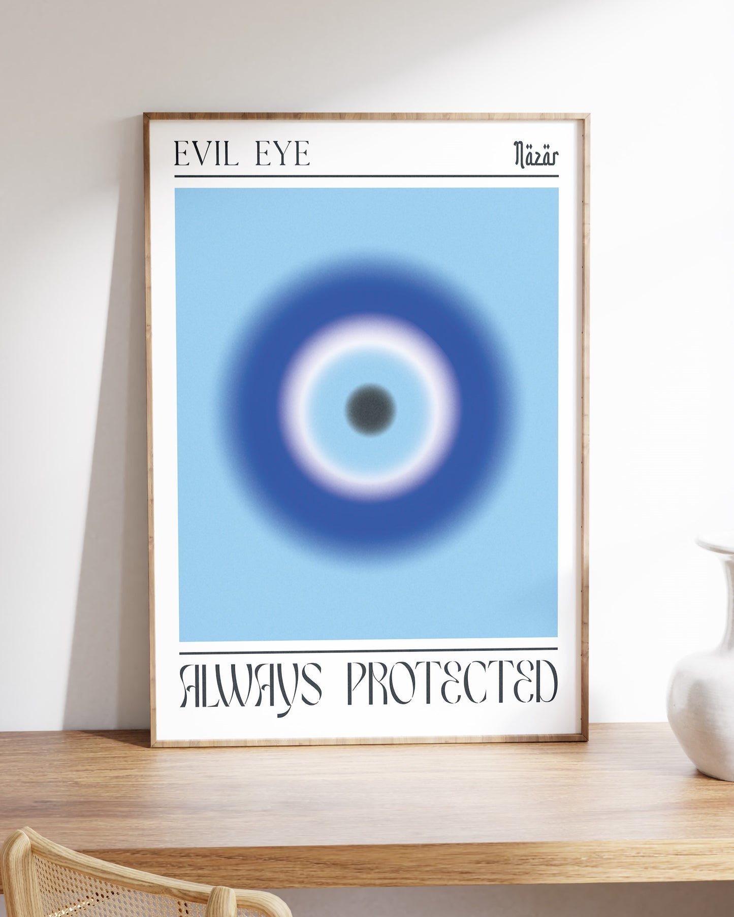 Evil Eye Blue Aura Poster
