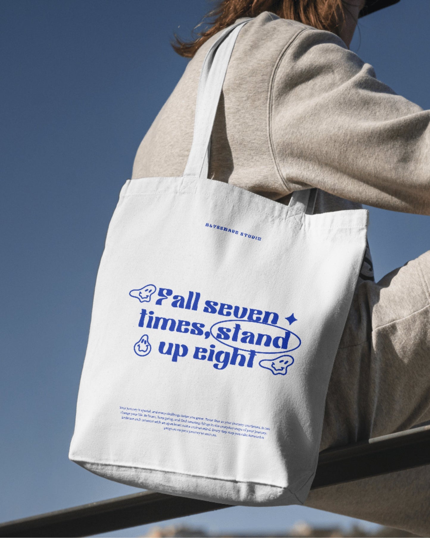 Fall 7 Times Stand Up 8 | Cotton Canvas Tote Bag