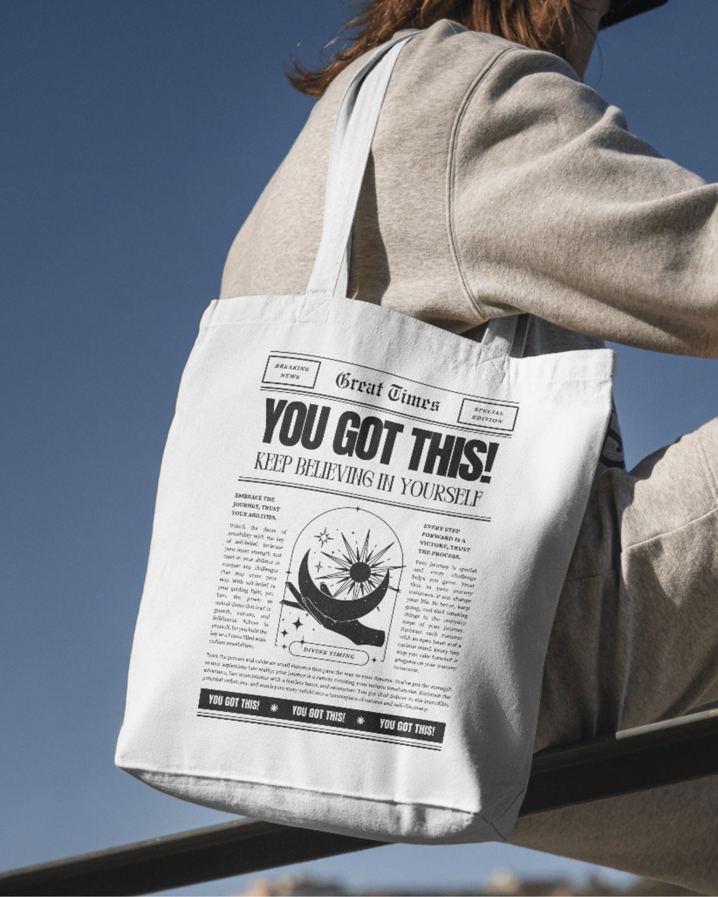 You Got This - Aesthetic Newspaper | Cotton Canvas Tote Bag