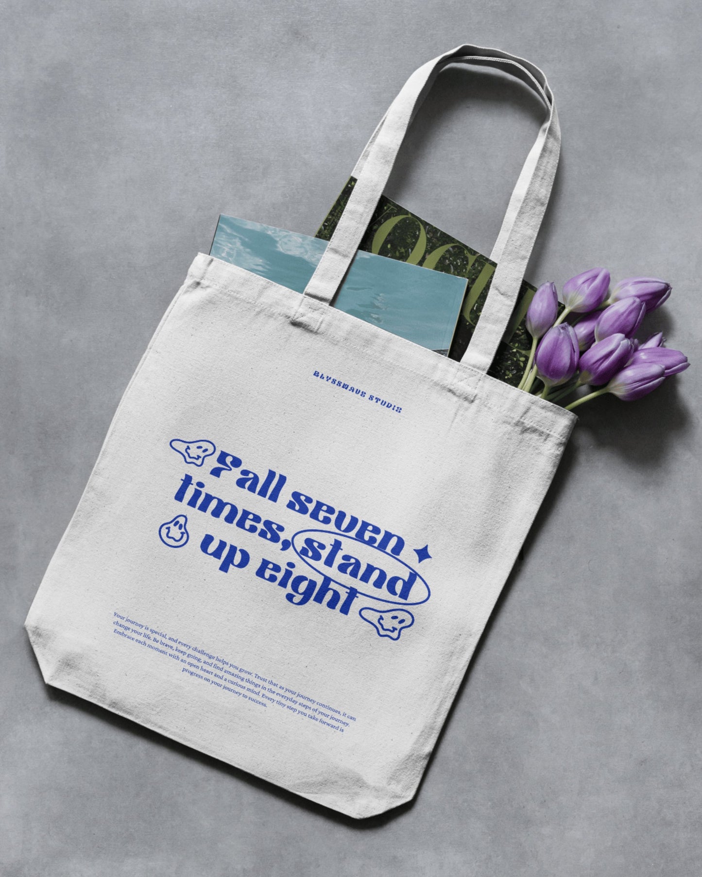 Fall 7 Times Stand Up 8 | Cotton Canvas Tote Bag