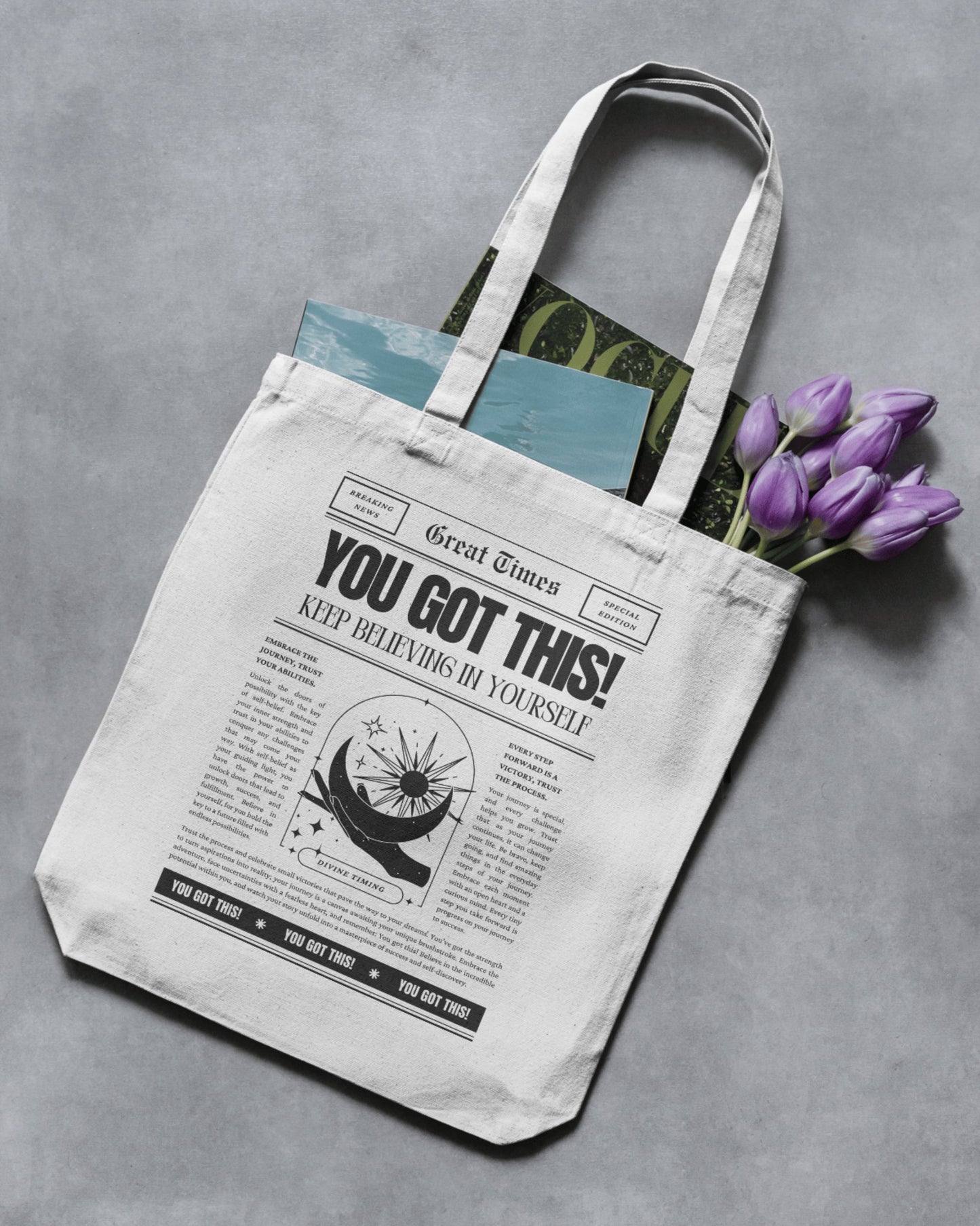 You Got This - Aesthetic Newspaper | Cotton Canvas Tote Bag
