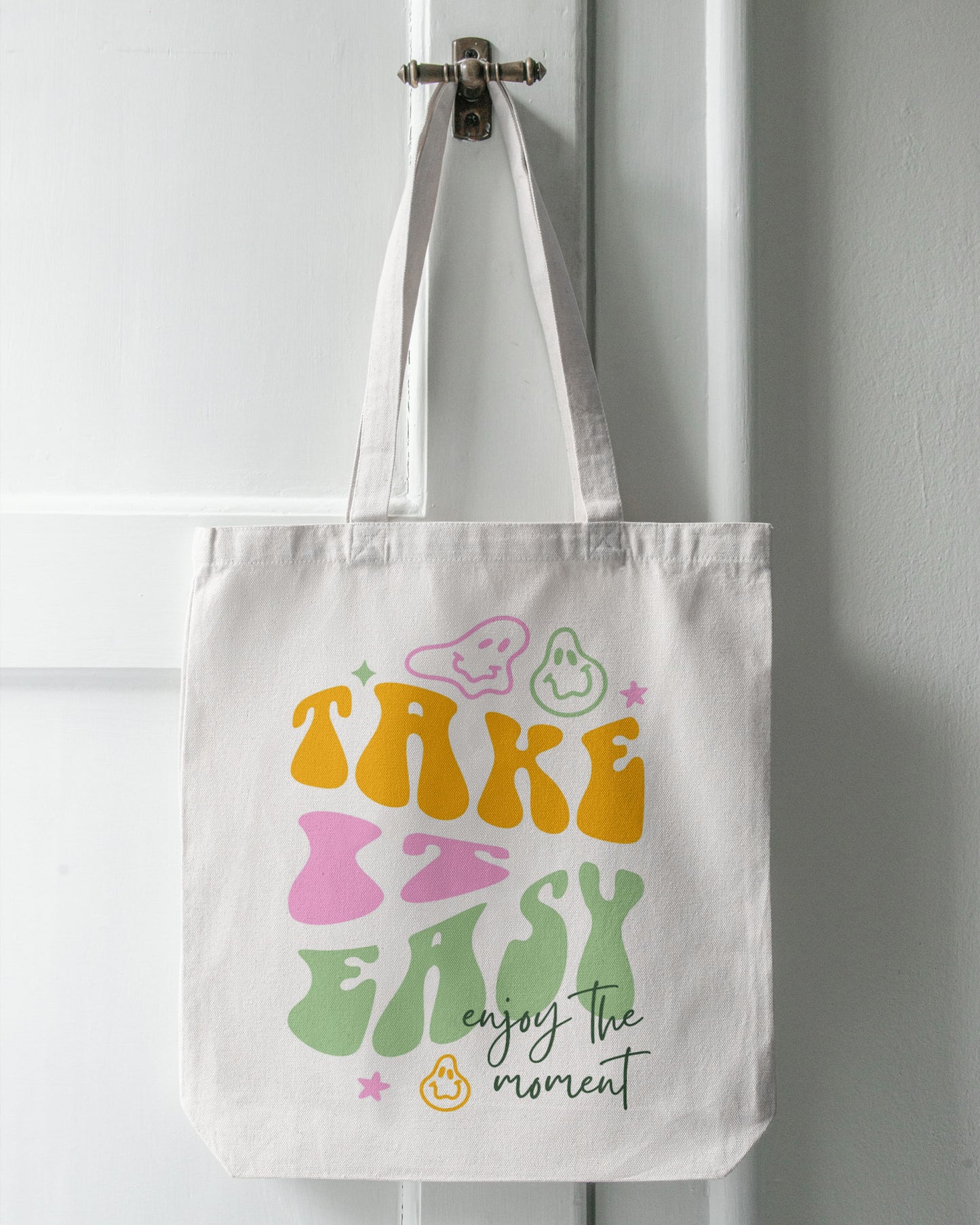 Take It Easy - Groovy | Cotton Canvas Tote Bag
