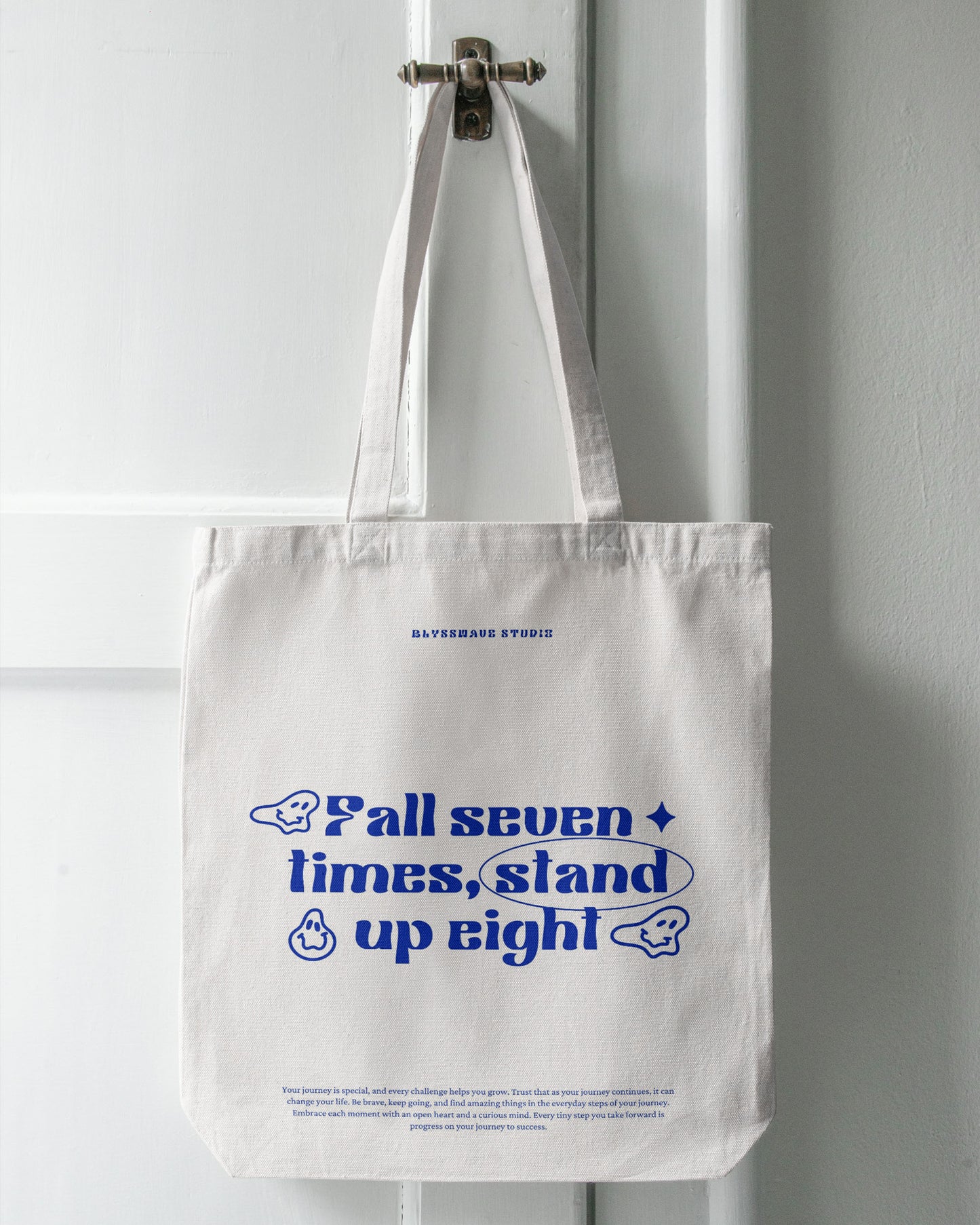 Fall 7 Times Stand Up 8 | Cotton Canvas Tote Bag