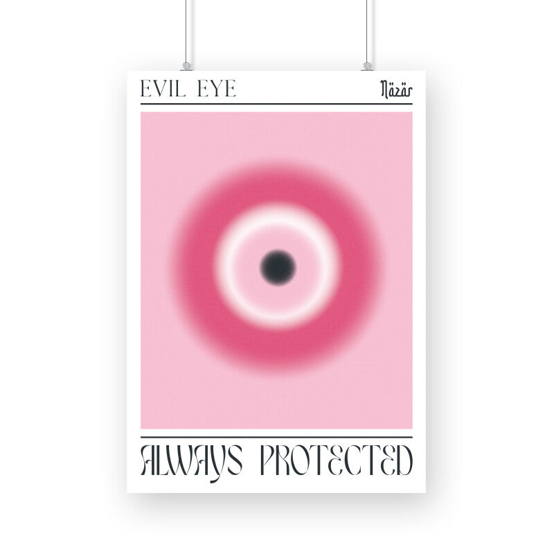 Evil Eye Pink Aura Poster
