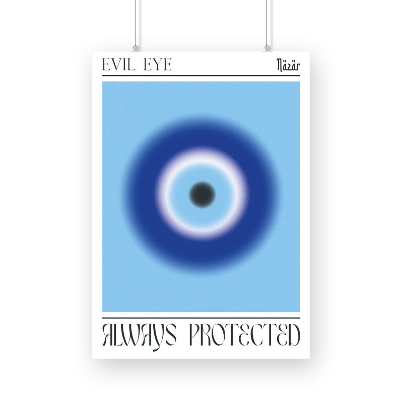 Evil Eye Blue Aura Poster