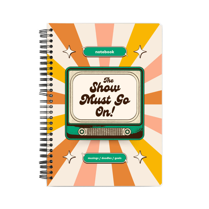 Show Must Go On Retro Notebook